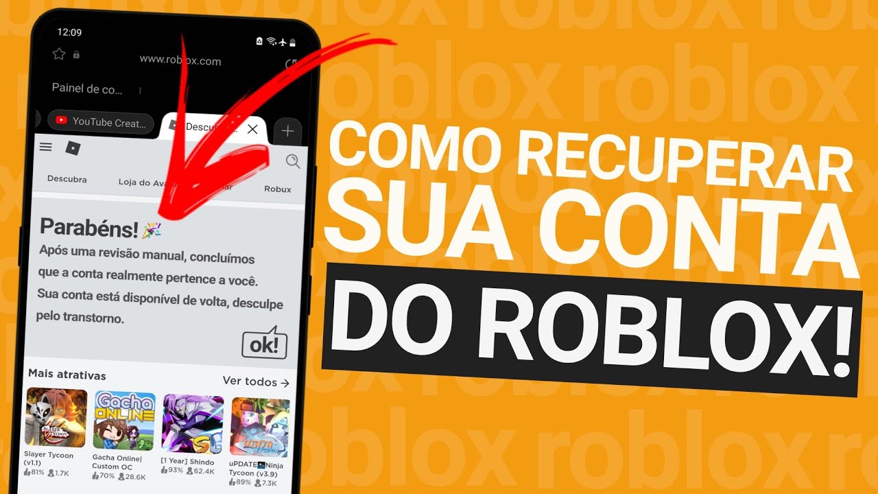 COMO RECUPERAR CONTAS DO ROBLOX!! FÁCIL !! 