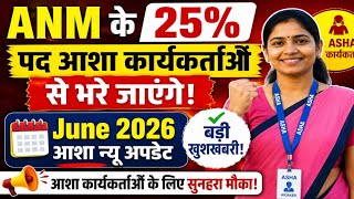 25 % आशा कार्यकर्ता सीधे ANM बनेंगे  ।।Today asha news।।Asha news update।। #asha_news