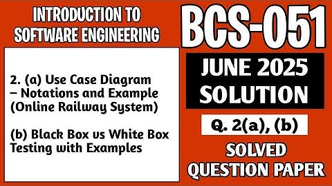 P3- 2(a), (b) | BCS 051 June 2025 Solution | BCS051 Solved Question Paper | Bcs51 Important Question