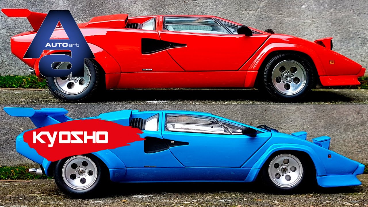 Comparison 1/18 AUTOart vs. Kyosho Lamborghini Countach | Scale Diecast  Model Car - YouTube