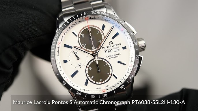 Maurice Lacroix PT6038-SSL2H-130-A Pontos S Chronograph 43mm White Dial -  YouTube