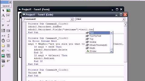 VB6 Advance login system w/ database creation and SQL command text