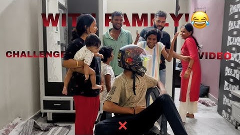 Helmet slap challenge video with family!🤭