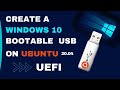 [How to] Create Windows 10 Bootable USB on Ubuntu 20.04 | BIOS | UEFI | Step By Step (2021)