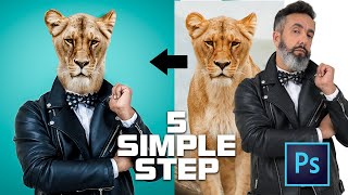 Lion Head Photo manipulation tutorial | Photoshop | Aman kalsi | Fun and Easy!