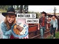 We Stayed on a RANCH in MONTANA! Campfire Steak Dinner, Glacier National Park & MORE!