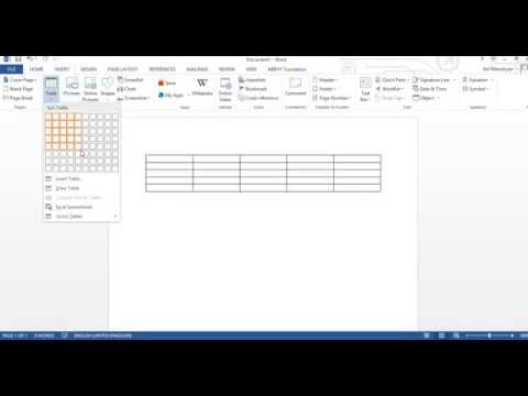 Video: Ինչպես ստեղծել աղյուսակներ Word- ում