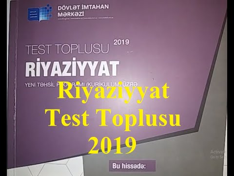 Riyaziyyat Test Toplusu Dim 2019 Adi və Onluq kəsrlər Həllər