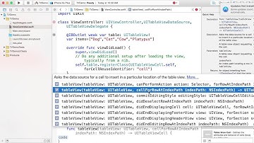 populating A TableView using Swift