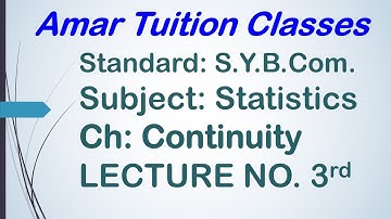 #3 Continuity SY BCom Sem 3 Statistics | Continuity Sem 3 Gujarat Uni | Continuity Sem 3 Kutch Uni |