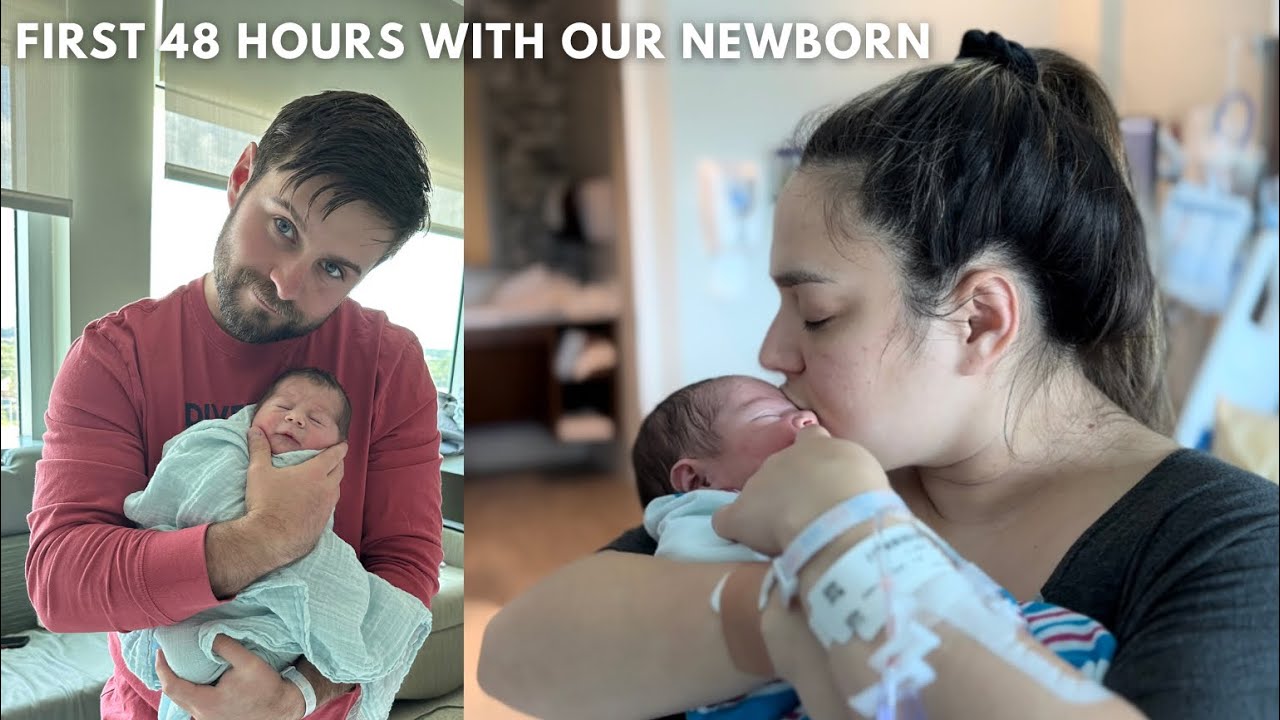 First 48 Hours With Our Newborn Baby - Post C-Section & Starting My Breastfeeding Journey