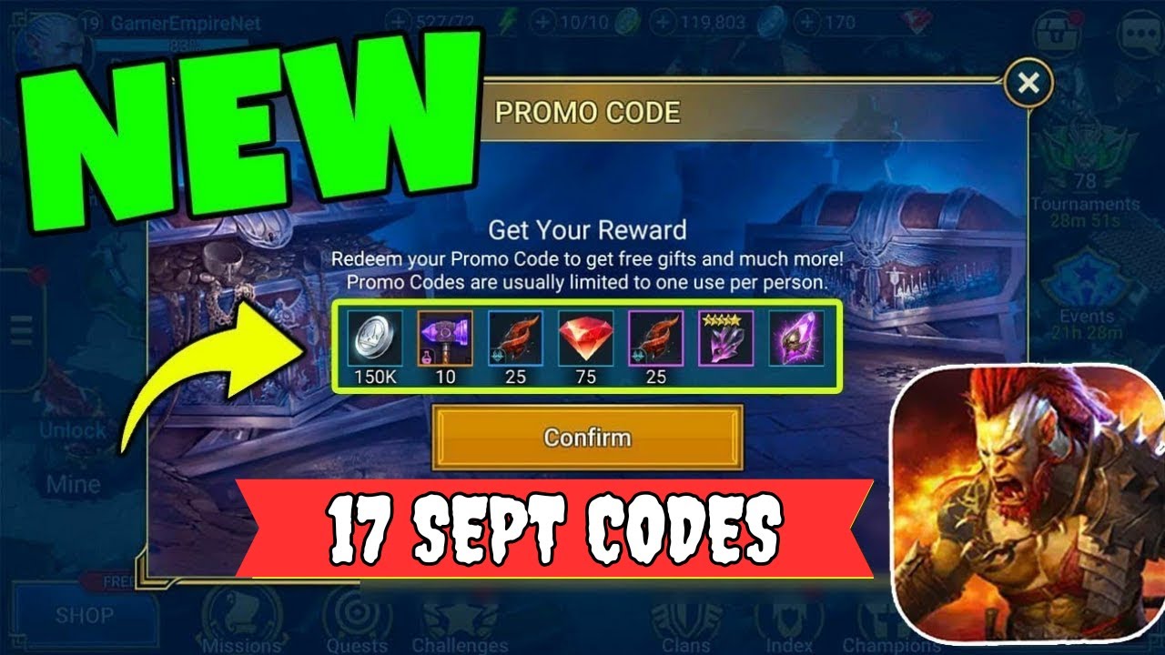17 SEPT * NEW PROMO CODES 2025 - 3 FREE LEGENDARIES - Raid: Shadow Legends