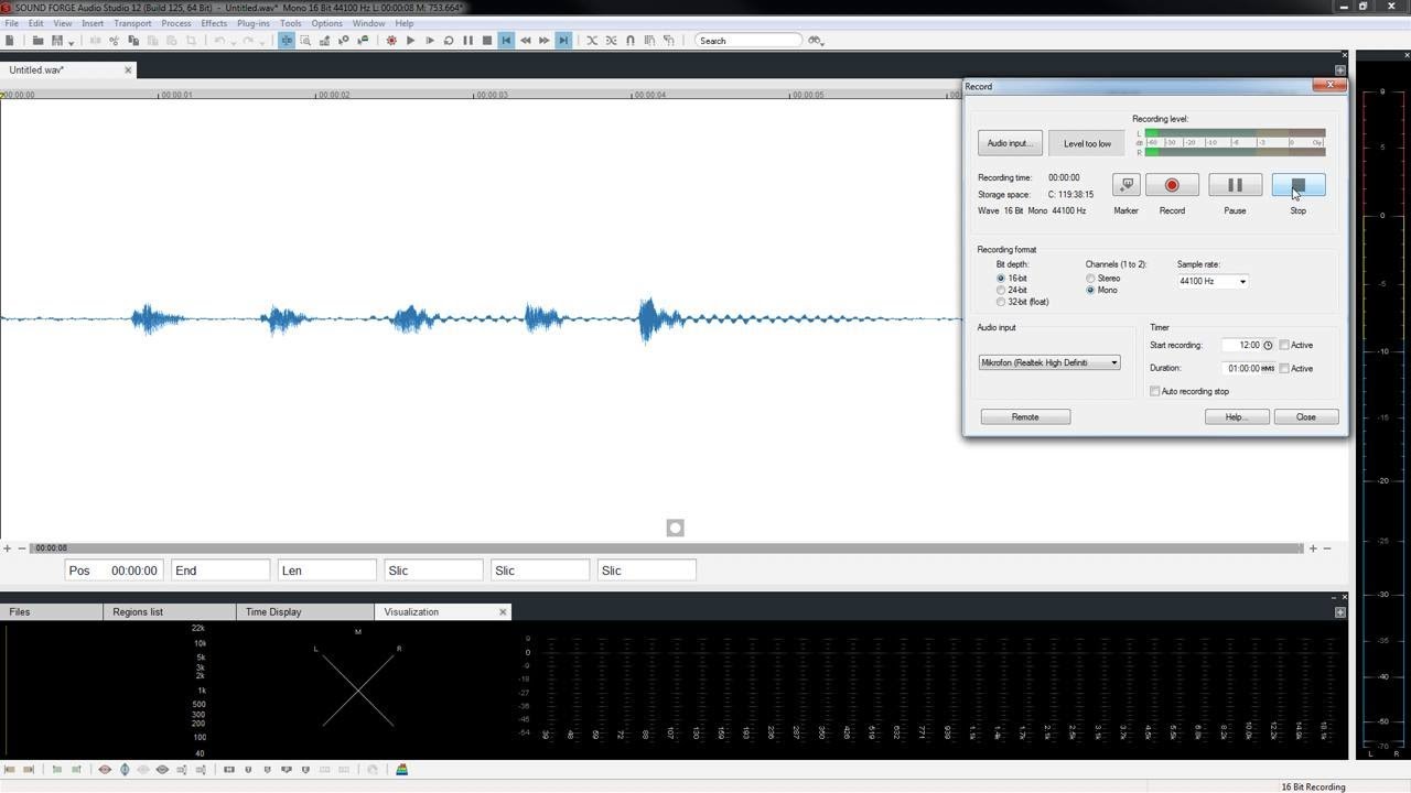 sound forge 8 monitor youtube