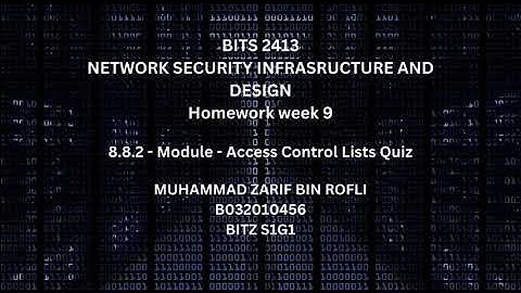 8.8.2 - Module - Access Control Lists Quiz