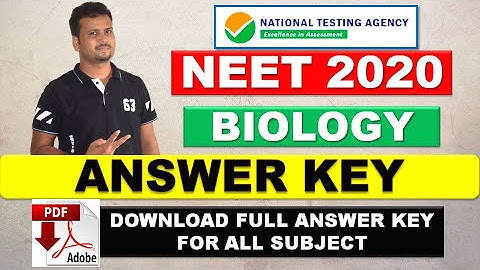 NEET 2020 ANSWER KEY | BIOLOGY ANSWER KEY | NEET 2020 SOLUTION | HELD ON 13 September 2020 | CODE E1