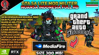 CUMA 300 MB! GTA SA Lite Mod Militer Tentara Nasional Indonesia Support All Gpu & All OS