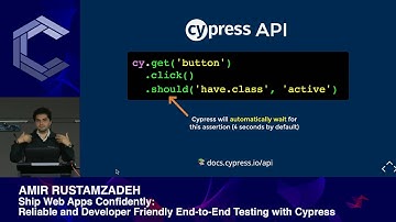 Amir Rustamzadeh | Ship Web Apps Confidently: End-to-End Testing with Cypress | ComponentsConf 2019