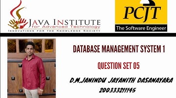 DBMS QUESTION SET 05