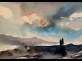 How to Progress Quickly in Watercolour Landscape Painting: Paint 1 Sky A Day, Semi Abstract Skyscape