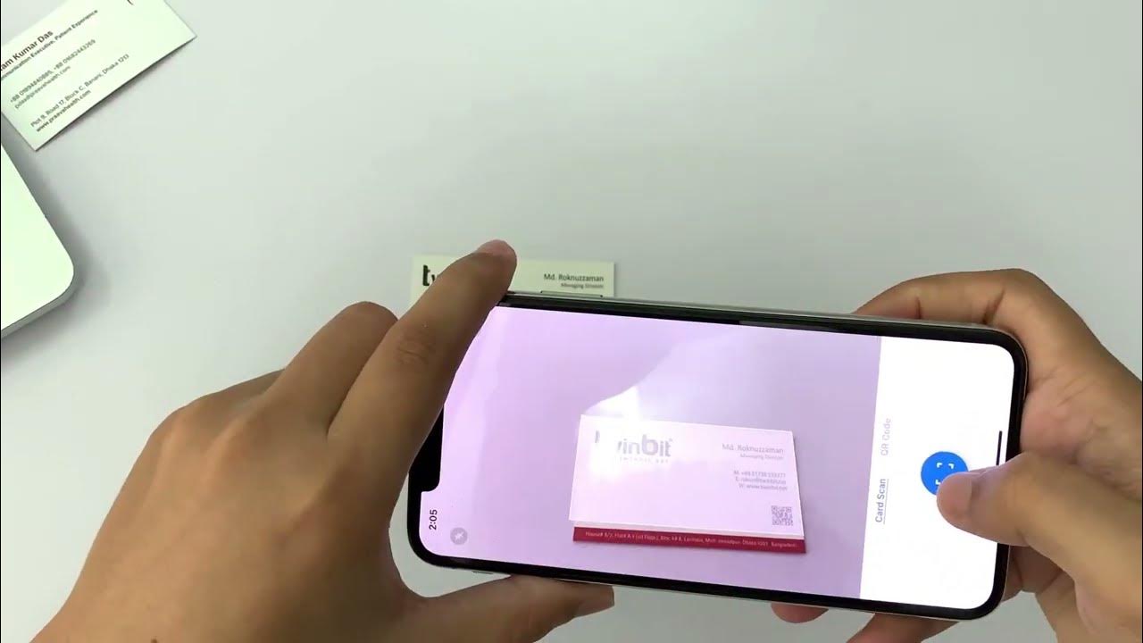 How to scan business cards with iPhone YouTube