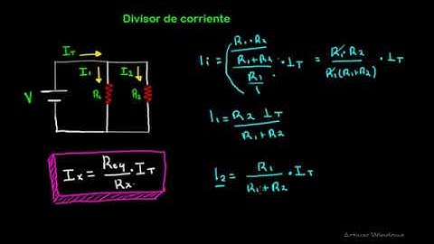 Divisor de corriente explicación y ejercicio resuelto