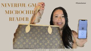 Louis Vuitton Neverfull GM Microchip Reader App! #louisvuitton #neverfullgm #totebag