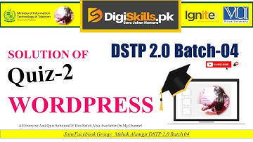 wordpress quiz 2 batch 04 | dstp 2.0 batch 04 wordpress quiz 2 solution 2023