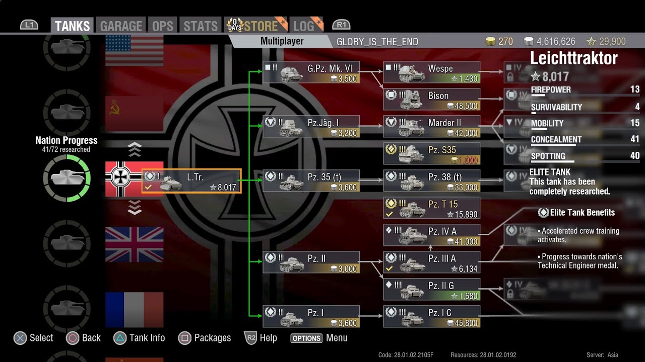 World of tanks all tanks for all nations shown YouTube