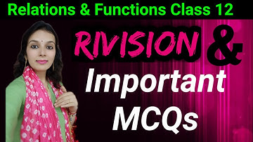 Class 12 Maths MCQ for Term 1 | CBSE Class12 Maths MCQ Chapter 1 | Relations And Functions MCQ
