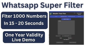How To Filter Bulk WhatsApp Numbers | What