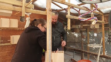 Budgie nest boxes going in