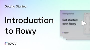 Intro to Rowy - Get started with building your product on Firebase