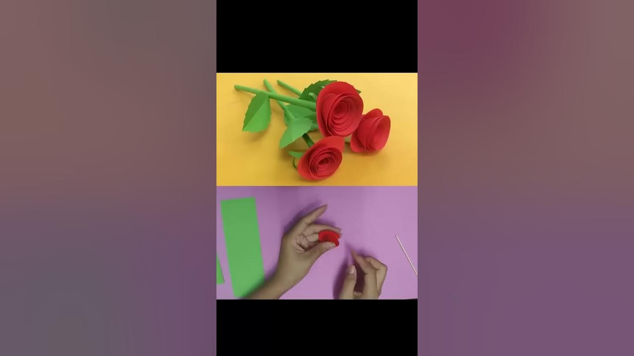 How To Make Small Paper Rose Flower - DIY Handmade Craft - Paper Craft 