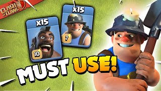 The Most Powerful Attack! How to use the Hybrid Attack Strategy (Clash of Clans)