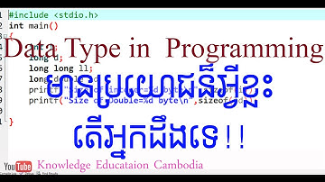 ប្រយោជន៏Data Type ក្នុង Programming