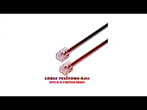 Video de Cable de telefono RJ11 6P4C M-M 2 M Negro