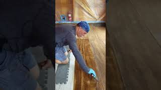 How to stain concrete to look like wood