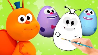 Pintamos Huevos Sorpresas con Co- Co El Caracol ¡Vamos a Jugar! | Bichikids