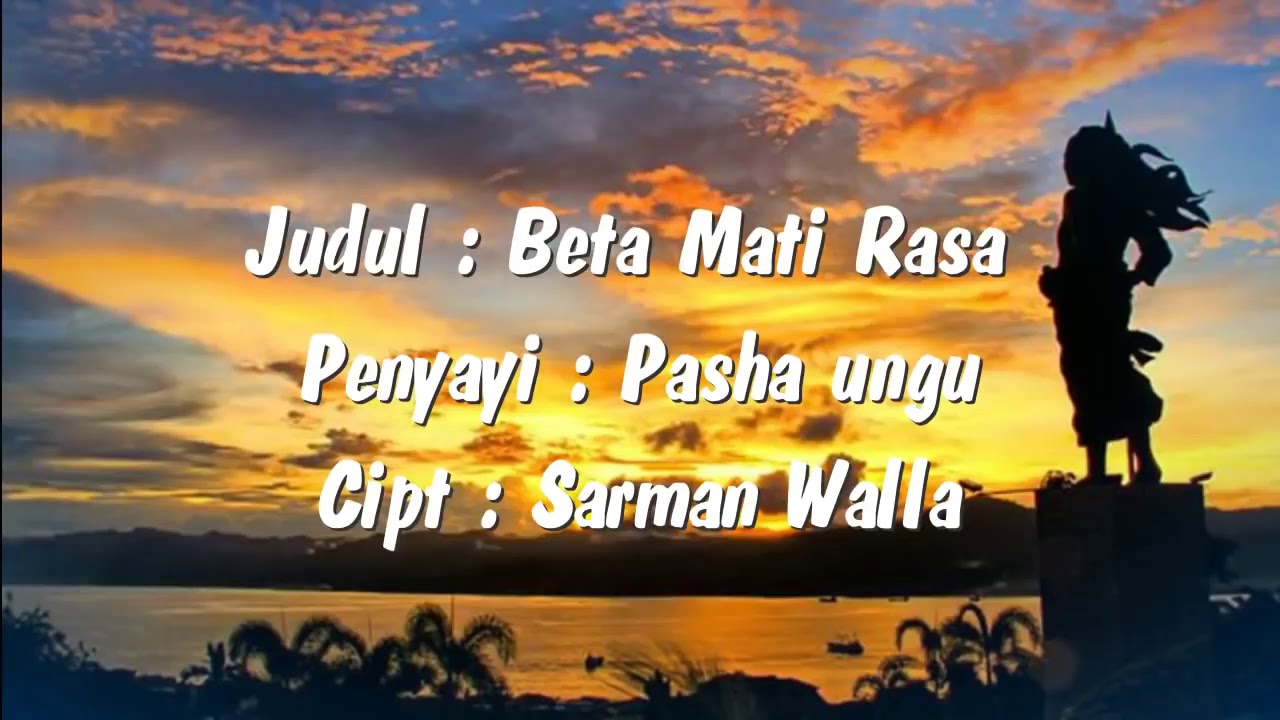 Lagu Ambon - Beta Mati Rasa - YouTube