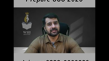 Prepare CSS 2025 (All Compulsory & Optional Subjects) With Sir Waqar Hassan | WHI Institute