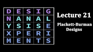 DoE Lecture 21: Plackett-Burman Designs