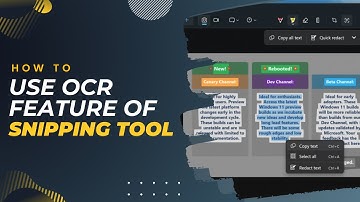 How to use new OCR Feature of Snipping Tool to Copy Text from Images