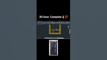 how to create 3d door in AutoCAD #architecture #3ddoor #civilengineering