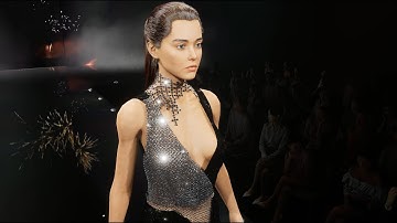 New Year Virtual Fashion Show 2021 - real-time simulation and rendering with UE4
