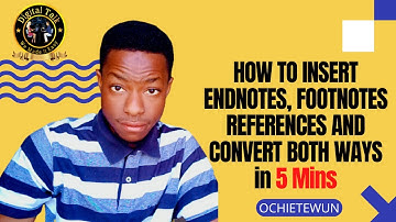 How to Insert Footnotes & Endnotes References and Convert both Ways in 5Mins | Ms Word