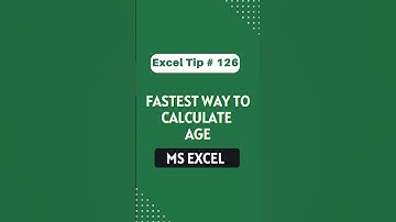 Excel Age Formula Everyone Should Know #shorts #exceltips #exceltricks