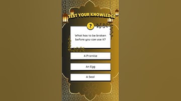 Can You Solve This Riddle? 🤔 | What Has to Be Broken Before You Use It? #riddles