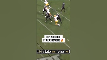 This is textbook 2 minute drill! #football #sanders #cufootball