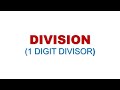 DIVISION - Single Digit Divisor