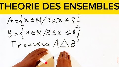 Différence symétrique de deux ensembles //théorie des ensembles